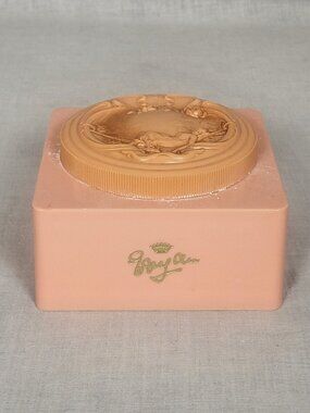 Evyan "White Shoulders" Bath Dusting Powder W/ Puff Vintage 1960s Collectible